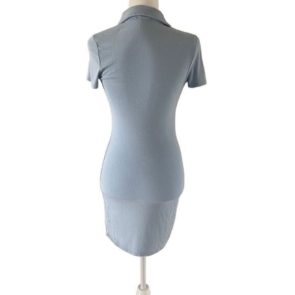 Forever 21 Button Front Tee Dress Ribbed Short Sleeves SZ S - Picture 3 of 14